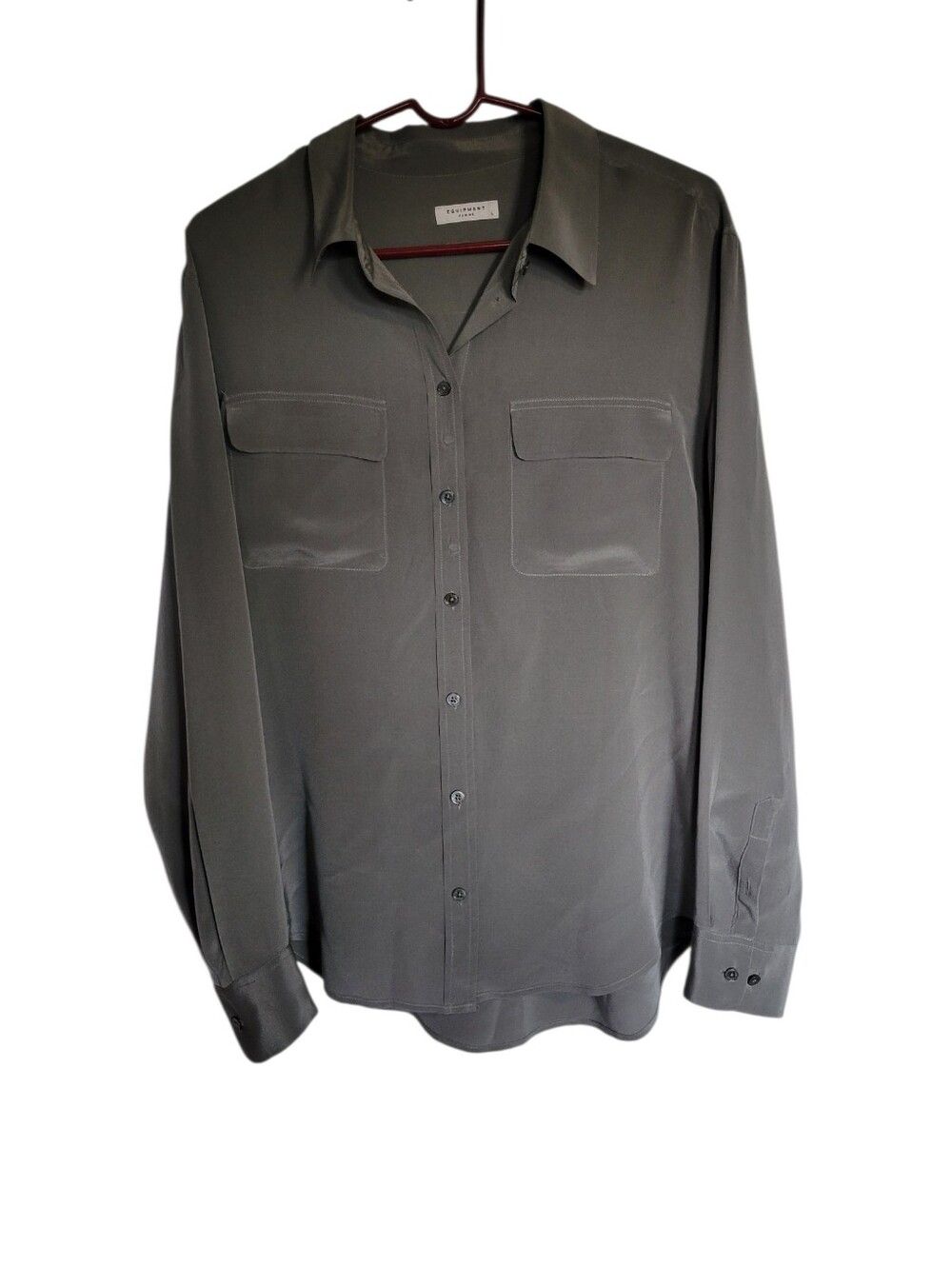 Equipment Silk Button-Up Blouse